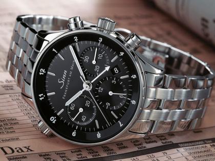 Sinn Die Frankfurter Finanzplatzuhr Lederband und