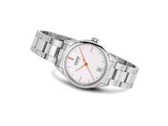 Union Glashütte Viro Datum Automatik Edelstahl 34mm silberfarbenes Zifferblatt Metallband – Damenuhren Uhr mit Datum aus Edelstahl. Das Gehäuse ist rund und silber. Das Edelstahlarmband ist silber. Das Zifferblatt ist ein Index in silber. – Ansicht 4