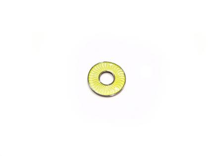 Ehinger Schwarz Charlotte Scheibe "Brazilian Spring" Silber mit gelber Emaille 20mm flach – Weiterer Schmuck Sonstiger Schmuck aus 925 Silber, Emaille und und .