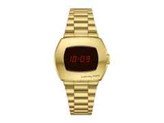 Hamilton PSR Edelstahl vergoldet Limited Edition – Herrenuhren Uhr ohne Datum aus Edelstahl. Das Gehäuse ist sonstige Form und gelbgold. Das Edelstahlarmband ist gelbgold. Das Zifferblatt ist digital und schwarz.