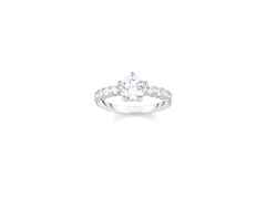 Thomas Sabo Heritage Glam Ring Silber 8mm mit weißen Zirkonia – Ringe Ring mit Besatz in silber und aus 925 Silber.