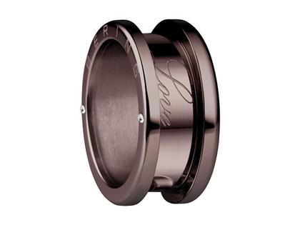 Bering Arctic Symphony Außenring breit blank Edelstahl IP Braun – Ringe Ring mit Besatz aus Edelstahl.
