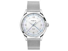 Montblanc Heritage Automatic  GMT 40 mm Edelstahl silber Edelstahlband – Herrenuhren Uhr ohne Datum aus Edelstahl. Das Gehäuse ist rund und silber. Das Edelstahlarmband ist silber. Das Zifferblatt ist arabisch Index und silber.