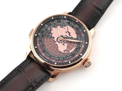 Montblanc Star Legacy Orbis Terrarum Limited Edition Automatik Roségold 43mm Lederband MB126109 Full Set Occasion – Herrenuhren Uhr ohne Datum aus 750 Rotgold. Das Gehäuse ist rund und roségold. Das Lederarmband Kroko / Alligator ist braun. Das Zifferblatt ist arabisch Index und braun. – Ansicht 4
