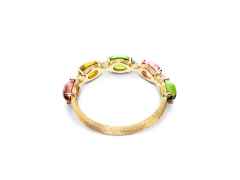 Nanis Dancing in the Rain Tourmalines Ring Gelbgold Turmalin bunt – Ringe Ring mit Besatz aus 750 Gelbgold. – Ansicht 2
