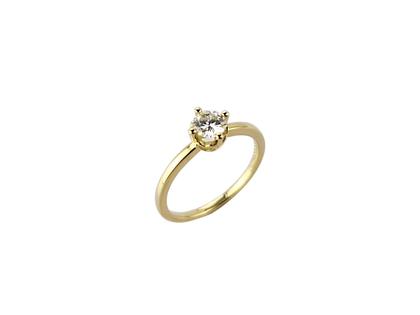 Silhouette Schmuck Juwelier Roller Solitaire Special Ring Gelbgold mit Brillant 0,390ct – Ringe Ring mit Besatz aus 750 Gelbgold.