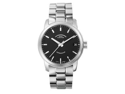 Mühle Glashütte Germanika IV Damenuhr mit Datum schwarz – Damenuhren Uhr mit Datum aus Edelstahl. Das Armband ist ein Edelstahlarmband. Der Zifferblatt ist ein Index.