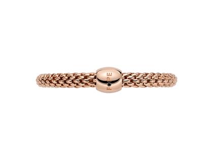 Fope Love Nest Flex'It Men Armband Roségold M 1 Schmuckelement Brillant schwarz 0,020ct flexibel – Armschmuck Armband aus 750 Rotgold. – Ansicht 3
