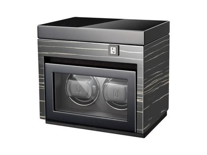 Paul Design Gentlemen  2+3 Uhrenbeweger Black Shadow – Uhrenbeweger Uhrenbeweger für 2 Uhren aus Holz.