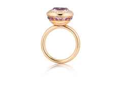 Capolavoro Twinkle Balloon  Damenring groß Roségold Amethyst fliederfarben – Ringe Ring mit Besatz aus 750 Rotgold. – Ansicht 2