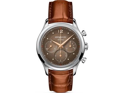 Montblanc Heritage Automatic Chronograph 41 mm Edelstahl braunes 