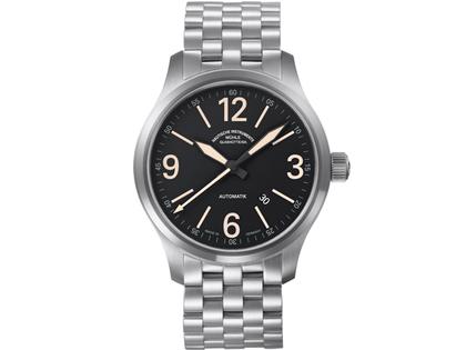Mühle Glashütte Terranaut II Trail Herrenuhr mit Datum Metallband – Herrenuhren Uhr mit Datum aus Edelstahl. Das Armband ist ein Edelstahlarmband. Der Zifferblatt ist arabisch.