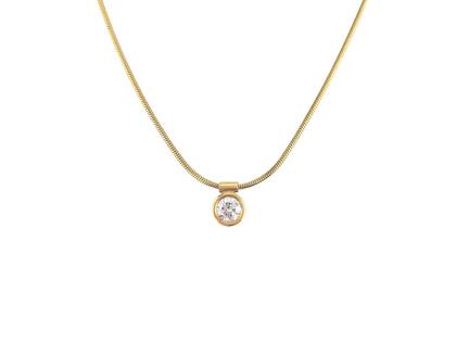 Schaffrath Collier Gelbgold 44cm mit Brillant 0,340ct – Halsschmuck Collier in gelbgold und aus 750 Gelbgold.