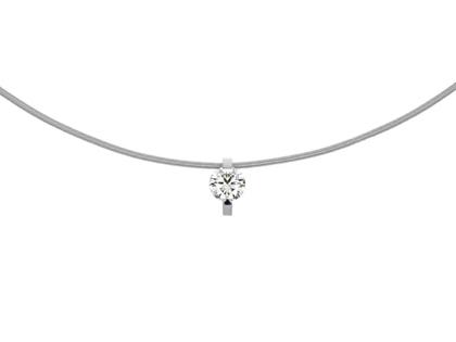 Niessing Princess Anhänger mit Krappenfassung 8,6mm Platin 0,50ct TW vsi – Anhänger Anhänger mit Besatz aus 950 Platin.