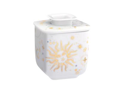 Meissen Zodiac Collection Dose "Sonne und Mond" weiß – Porzellanwaren Porzellandekoration in weiß und aus Porzellan.