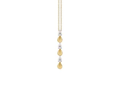 Cammilli Firenze Divina Kette mit Anhänger  White Ice und Yellow Sunrise mit Brillanten 0,600ct – Halsschmuck Kette mit Anhänger aus 750 Gelbgold, 750 Weißgold und und .
