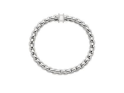 Fope Eka Flex'It Armband  mittel Weißgold 1 Ronde mit Brillanten 0,21ct M flexibel – Armschmuck Armband aus 750 Weißgold. – Ansicht 3