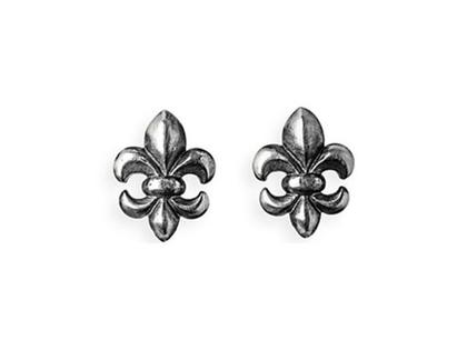 Drachenfels Design Lilienkönigin Ohrstecker klein Lilie Vintage – Ohrschmuck Ohrstecker aus 925 Silber.