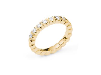 Ringe Ring mit Besatz aus 750 Gelbgold.