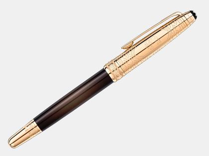 Montblanc Around the World in 80 Days Doué Classique Rollerball dunkelgrau – Schreibgeräte Rollerball in grau und aus Edelharz, Metall, platiniert und vergoldet. – Ansicht 3