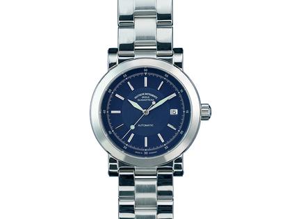 Mühle Glashütte Lady 99 Damenuhr mit Datum blau – Damenuhren Uhr mit Datum aus Edelstahl. Das Armband ist ein Edelstahlarmband. Der Zifferblatt ist ein Index.
