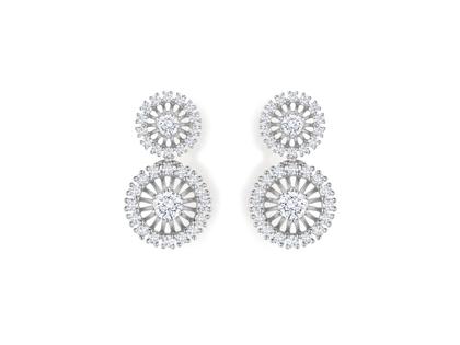 Jörg Heinz Swing Boho Duo Ohrstecker Weißgold mit Brillanten 0,720ct – Ohrschmuck Ohrstecker in silber und aus 750 Weißgold.