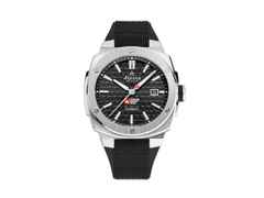 Alpina Alpiner Extreme Freeride World Tour Automatik Edelstahl 41mm schwarzes Zifferblatt schwarzes Kautschukband – Herrenuhren Uhr mit Datum aus Edelstahl und Kautschuk. Das Gehäuse ist rund und silber. Das Kautschuk / Kunststoff / Silikon Armband ist schwarz. Das Zifferblatt ist ein Index in schwarz.