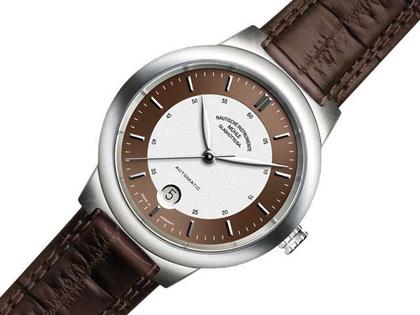 Mühle Glashütte Passagier II braun Herrenuhr mit Datum – Herrenuhren Uhr mit Datum aus Edelstahl. Das Armband ist ein Lederarmband Kroko / Alligator. Der Zifferblatt ist ein Index.