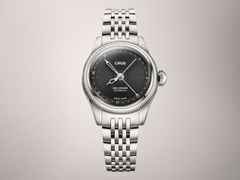 Oris Big Crown Pointer Date Automatik Edelstahl 29mm schwarzes Zifferblatt Metallband – Damenuhren Uhr mit Datum aus Edelstahl. Das Gehäuse ist rund und silber. Das Edelstahlarmband ist silber. Das Zifferblatt ist ohne Zeichen und schwarz. – Ansicht 2