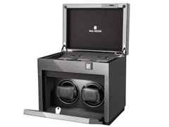 Paul Design Gentlemen  2+3 Uhrenbeweger Black Apricot – Uhrenbeweger Uhrenbeweger für 2 Uhren aus Holz. – Ansicht 2