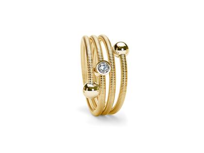 Niessing Colette C Embrace Ring mit Fassung 3-fach Classic Yellow – Ringe Ring mit Besatz aus 750 Gelbgold.