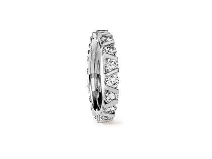Ringe Ring mit Besatz aus 950 Platin.