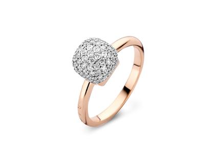 Bigli Mini Sweety "White Diamonds" Ring Roségold Gr. S mit Brillanten 0,620ct – Ringe Ring mit Besatz in roségold und aus 750 Rotgold.