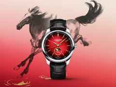 Longines Master Collection Automatik 42 mm  Edelstahl rot Index Lederband "Year of the Horse" Limited Edition – Herrenuhren Uhr mit Datum aus Edelstahl und Leder. Das Gehäuse ist rund und silber. Das Lederarmband Kroko / Alligator ist schwarz. Das Zifferblatt ist ein Index in rot. – Ansicht 7