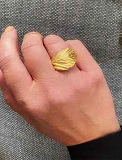 Heiring Faggio Ring Groß Silber gelbvergoldet – Ringe Ring aus 925 Silber, PVD beschichtet und und . – Ansicht 2