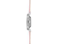 Junghans Meister Damen Automatic Edelstahl 33mm rosa Zifferblatt rosa Lederband – Damenuhren Uhr ohne Datum aus Edelstahl. Das Gehäuse ist rund und silber. Das Lederarmband ist rosa. Das Zifferblatt ist ein Index in rosa. – Ansicht 2