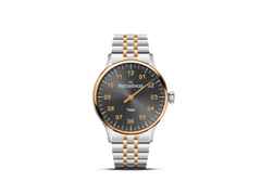 MeisterSinger Yaara Automatik Edelstahl Gold 36mm anthrazit Zifferblatt Metalllband bicolor – Damenuhren Uhr ohne Datum aus Edelstahl und vergoldet. Das Gehäuse ist rund und silber-gelbgold. Das Edelstahlarmband ist silber-gelbgold. Das Zifferblatt ist arabisch und anthrazit.