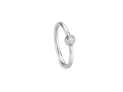 Micha Bunz Ring Platin mit Brillant 0,120ct – Ringe Ring mit Besatz aus 950 Platin.