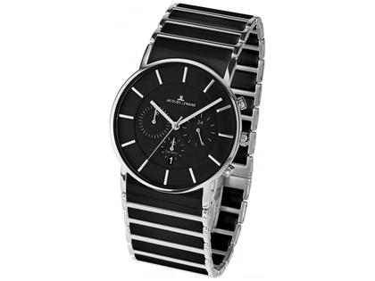 Jacques Lemans Quarz York Chronograph Keramik schwarz