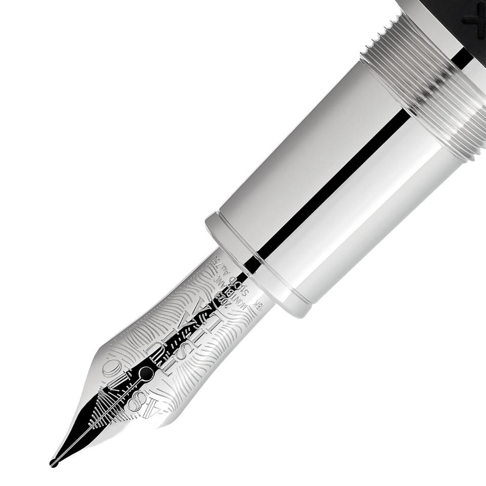 Montblanc Writers Edition                   2023: Robert Louis Stevenson Limited Edition 3er Set – Schreibgeräte Stiftset in schwarz und aus 750 Gelbgold, Edelharz und platiniert. – Ansicht 2