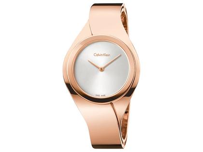 CK Senses K5N2M626 – Damenuhren Uhr ohne Datum aus Edelstahl und PVD beschichtet. Das Armband ist ein vergoldetes Edelstahlarmband. Der Zifferblatt ist ohne Zeichen.