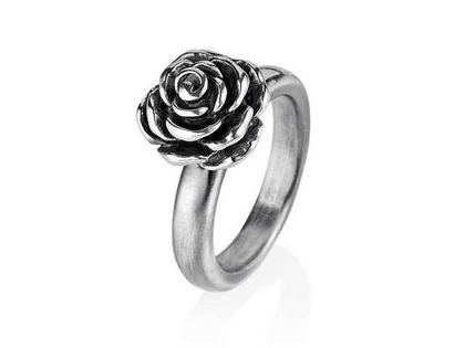 Drachenfels Design Rosenregen Ring Kleiner Ring Silber Vintage – Ringe Ring aus 925 Silber.