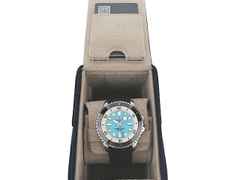 Breitling Superocean Automatic 44 Edelstahl blaues Zifferblatt schwarzes Kautschukband A17376211L2S1 Full Set Occasion – Herrenuhren Uhr ohne Datum aus Edelstahl und Keramik. Das Gehäuse ist rund und silber. Das Kautschuk / Kunststoff / Silikon Armband ist schwarz. Das Zifferblatt ist ein Index in blau. – Ansicht 3