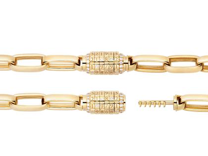 Capolavoro Love Lock 01 Armband Gelbgold 17cm mit Brillanten 0,323ct – Armschmuck Armband aus 750 Gelbgold. – Ansicht 3