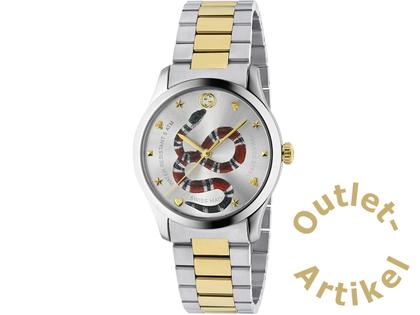 Gucci G-Timeless Quarz Edelstahl 38mm silbernes Zifferblatt 