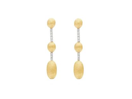 Nanis Dancing in the Rain Elite Ohrhänger Gelbgold und Weißgold mit Brillanten 0,060ct – Ohrschmuck Ohrhänger aus 750 Gelbgold, 750 Weißgold und und .
