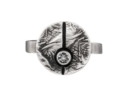 Nordform Design 12 Damenring mit Bergkristall – Ringe Ring mit Besatz aus 925 Silber.