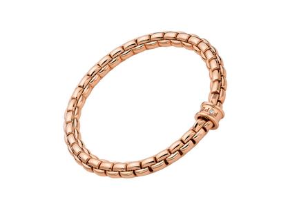 Fope Eka Flex'It  Armband  mittel Roségold 1 Ronde mit Brillant 0,02ct M flexibel – Armschmuck Armband aus 750 Rotgold. – Ansicht 2