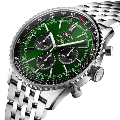 Breitling Navitimer B01 Chronograph 46 grün mit Edelstahlabd kaufen