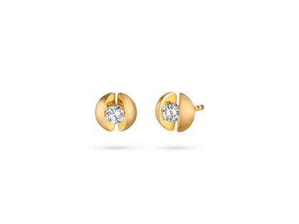 Schaffrath Calla 2 Ohrstecker  Gelbgold mit Brillanten 0,28 – Ohrschmuck Ohrstecker aus 750 Gelbgold.